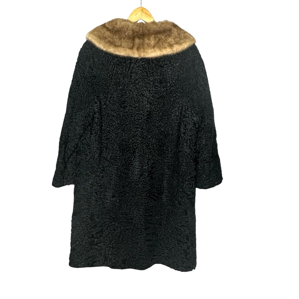 Vintage 50’s/60’s G Fox + Co Persian Lamb Fur Jacket w/Mink Collar - Picture 4 of 16